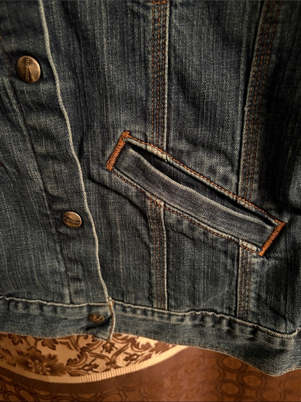 Carhartt Blue Denim Trucker Jacket - Picture 5 of 6